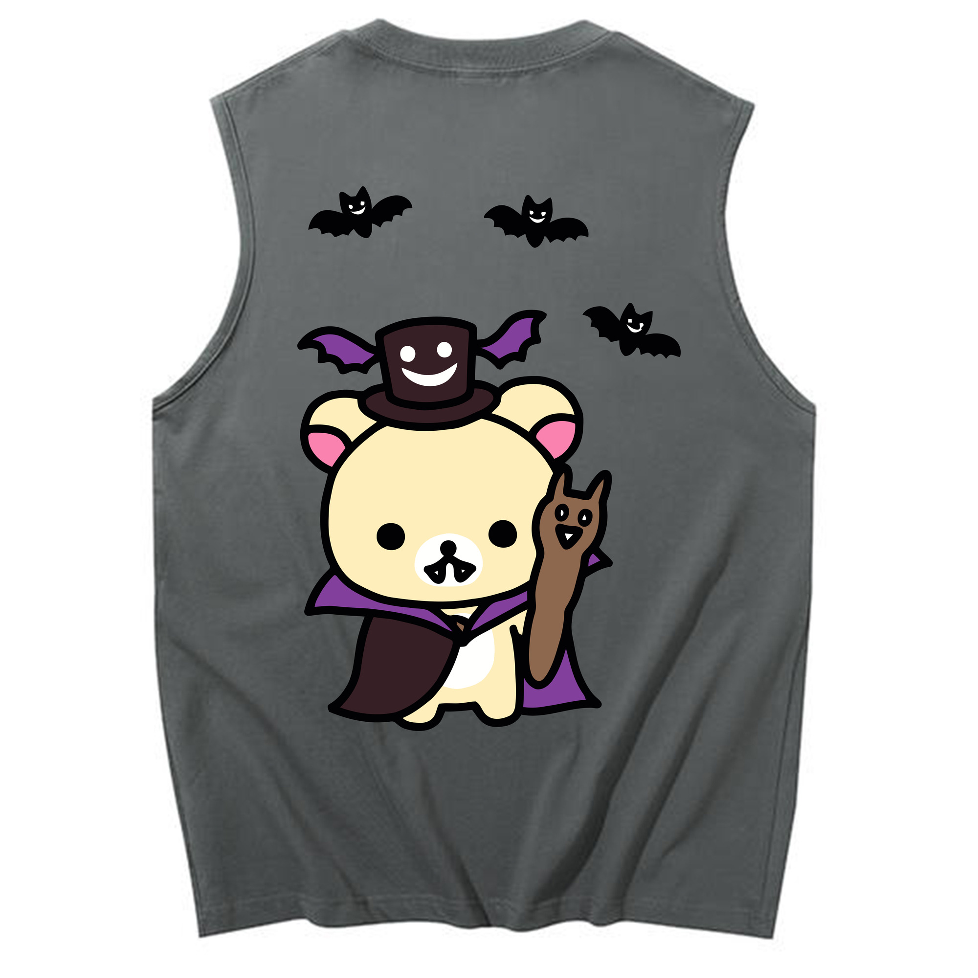 （画像用） リラックマ リラックマ キイロイトリ Rilakkuma Korilakkuma Kiiroitori コットン100％タンクトップ（背面プリント）